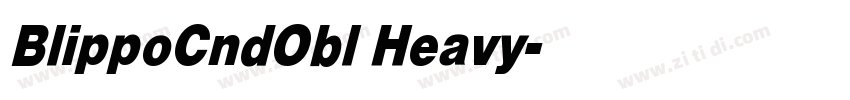 BlippoCndObl Heavy字体转换
